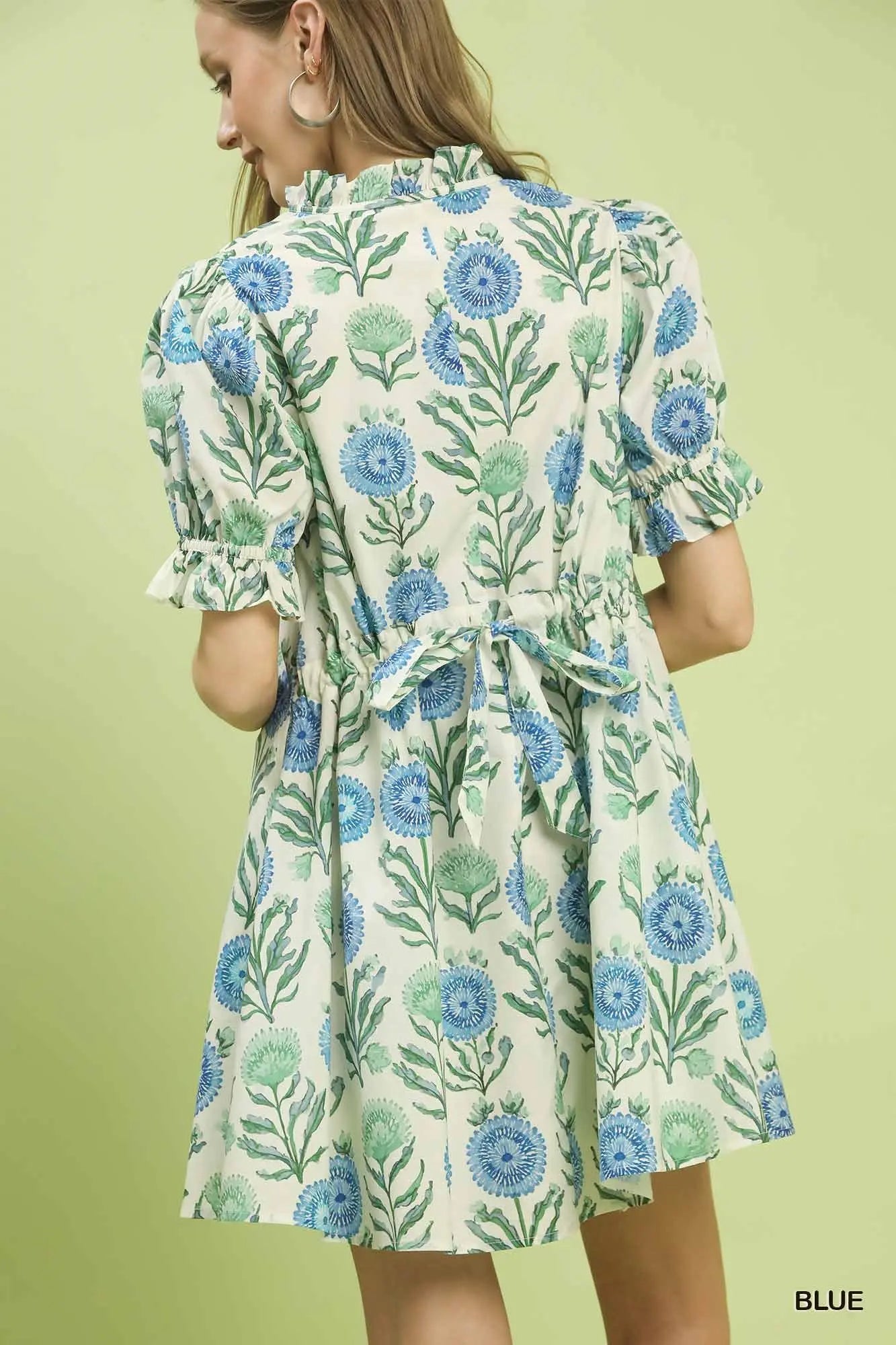 Indigo Bloom Cotton Dress