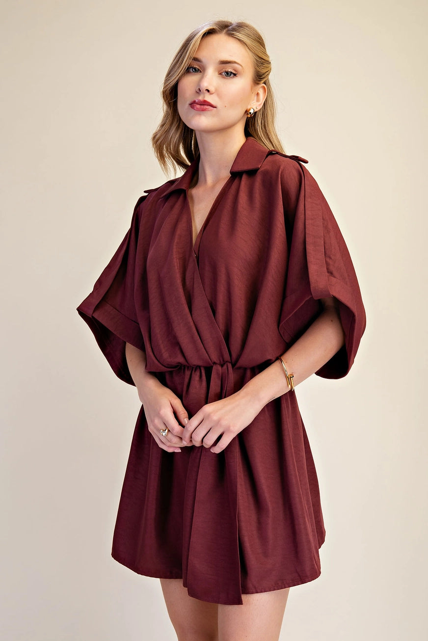 Wine Down Wrap Dress