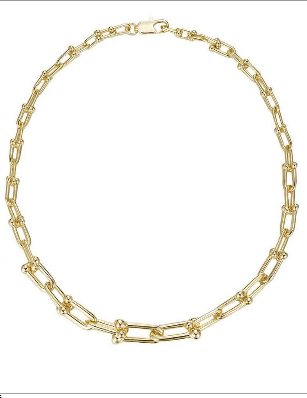 Gold Hardware Graduated Link Necklace
