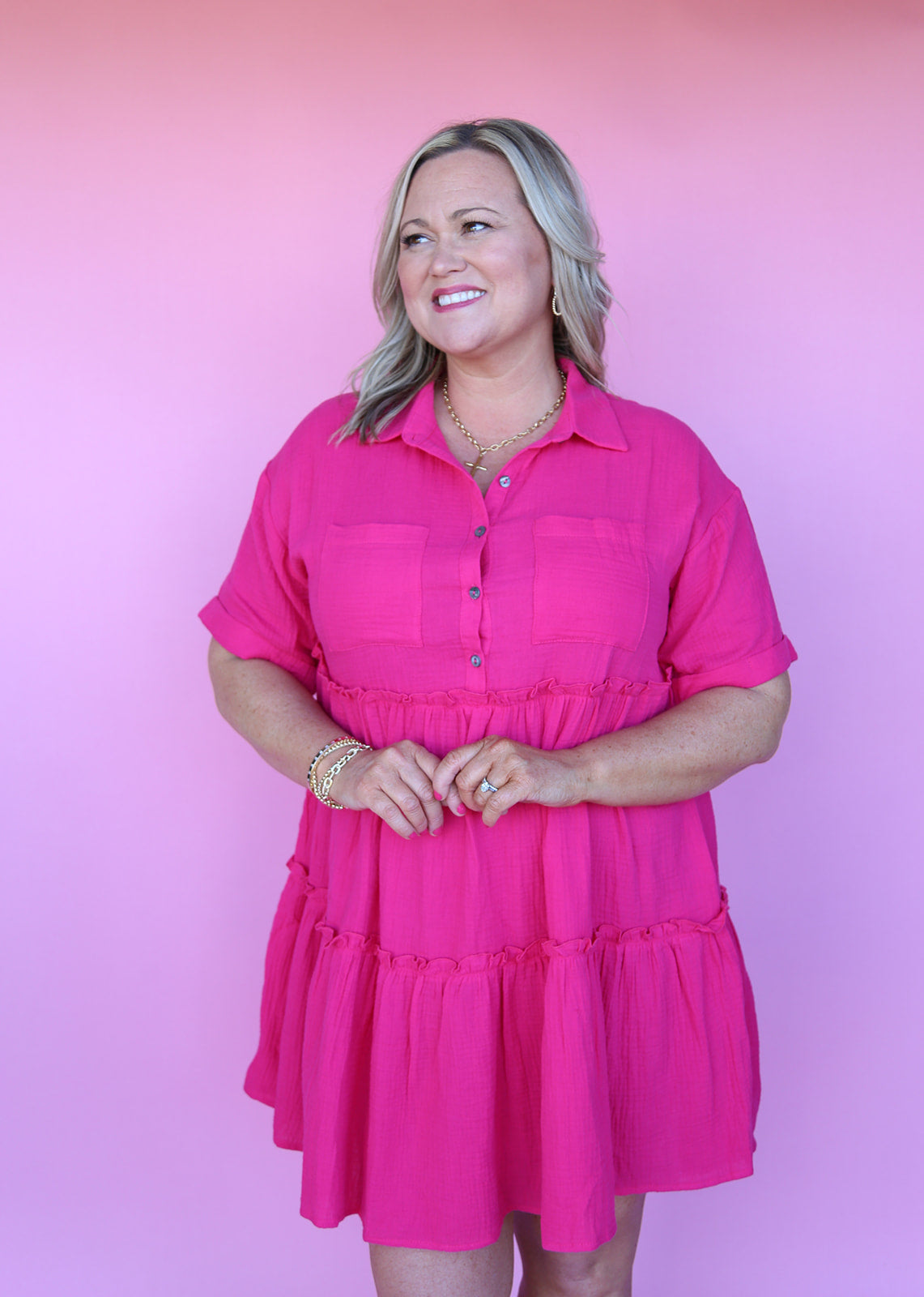 lime pink dress Oh Hello - Wedding Guest - Charlotte Floral Pink Maxi Dress