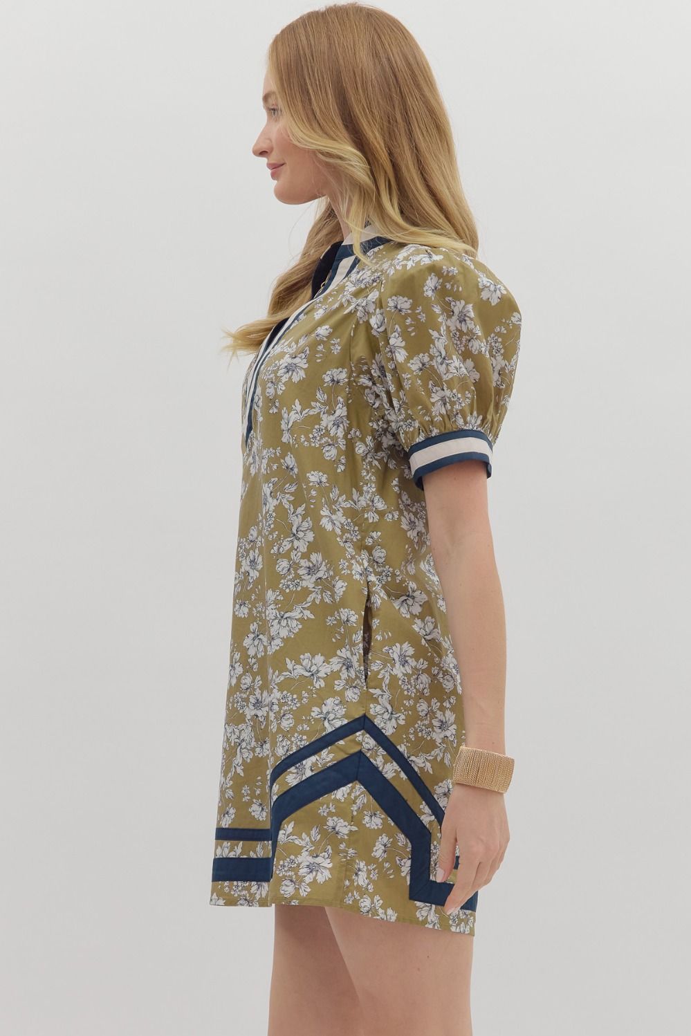 Tammi Floral Print Dress with Short Puff Sleeve