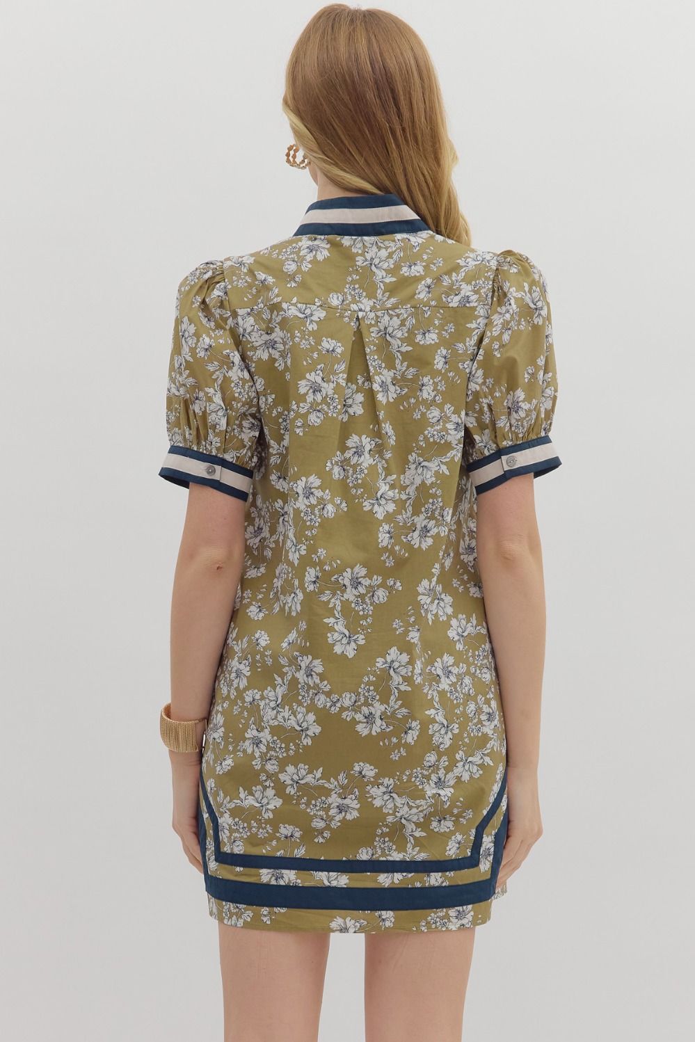 Tammi Floral Print Dress with Short Puff Sleeve