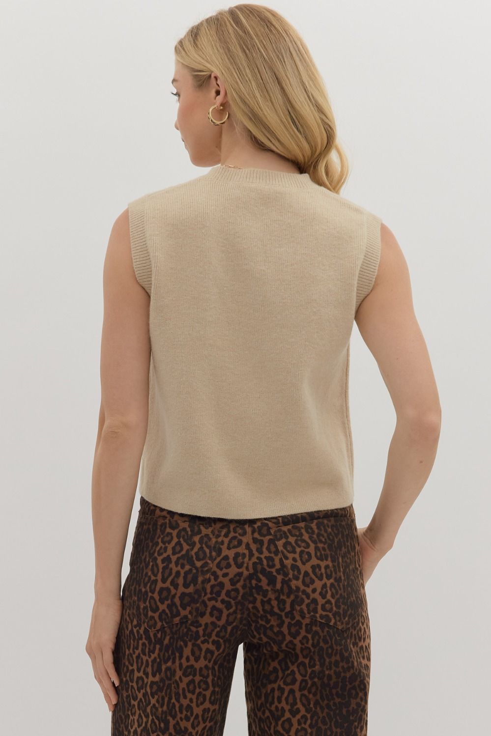 Stella Solid Sweater Vest Top