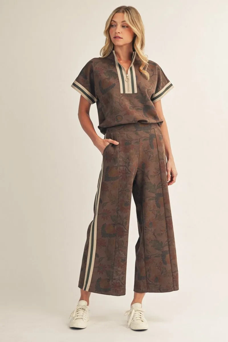 Espresso Floral Pants