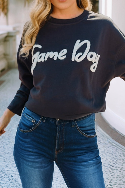 Game Day Soft Lightweight Sweatshirt: Black
