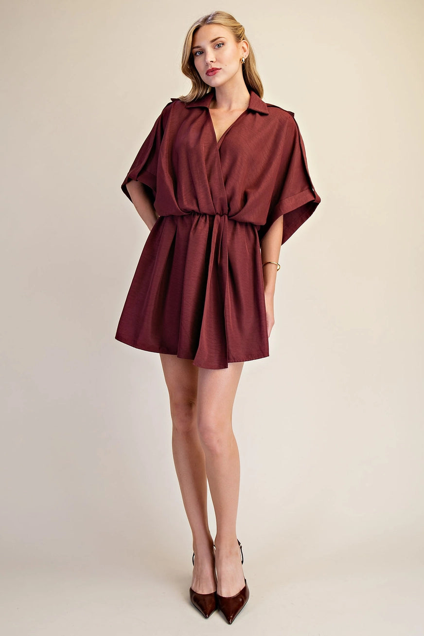 Wine Down Wrap Dress