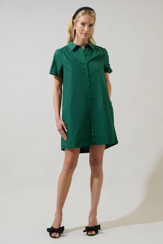 Amina Dress-Emerald
