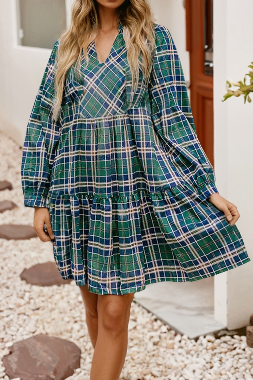 Shannon Plaid L/S Dress