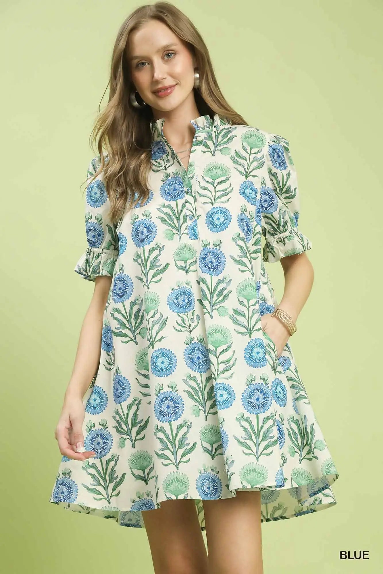 Indigo Bloom Cotton Dress