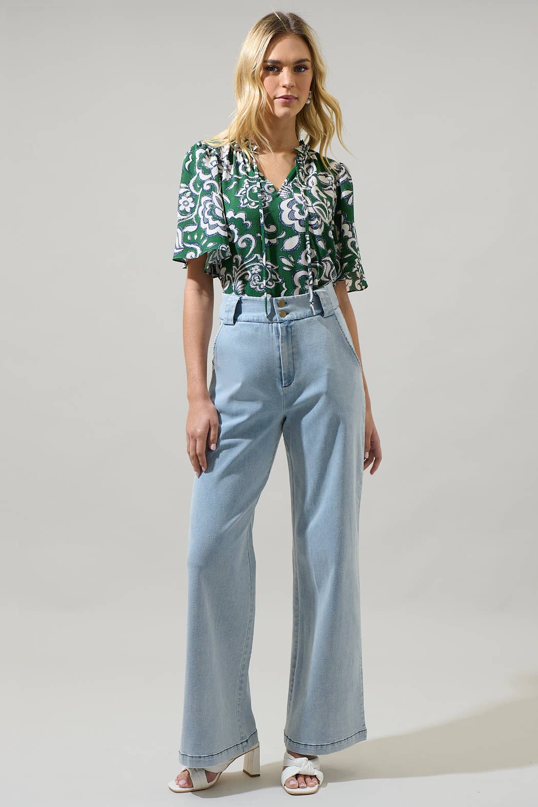 Kendall Floral Ruffle Top