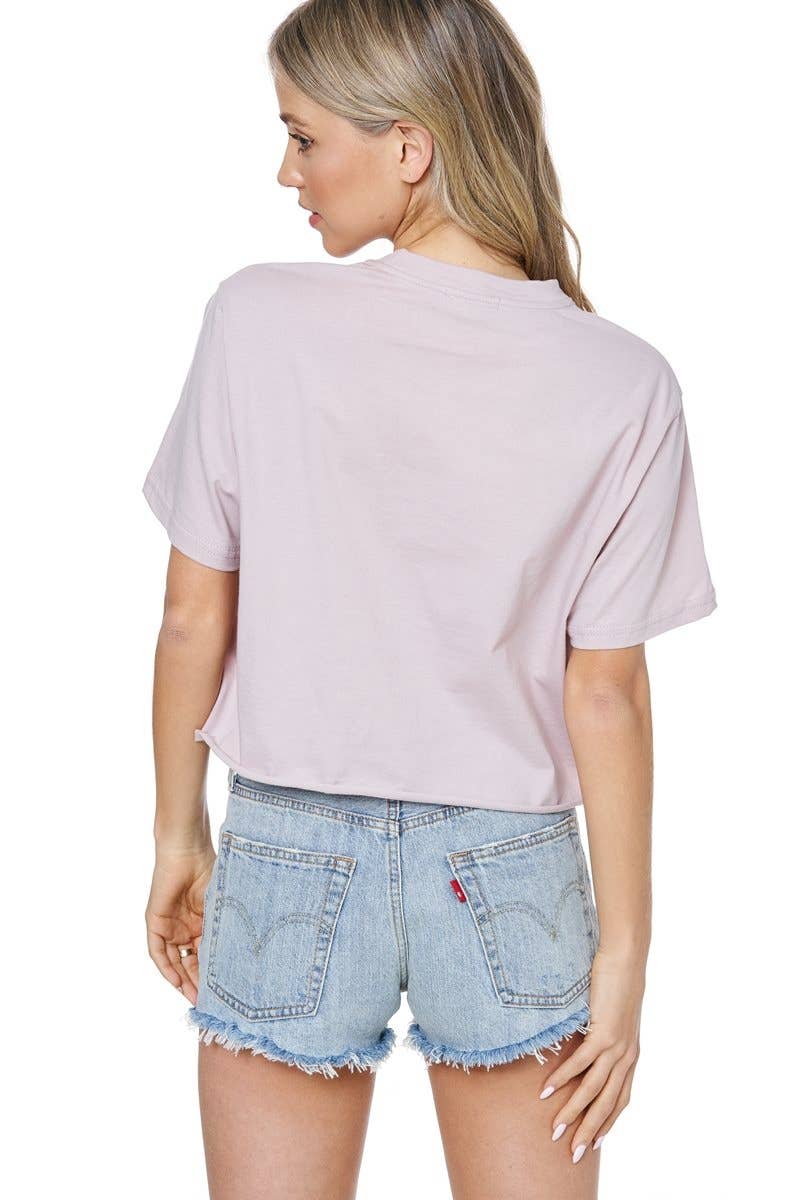 "Grace Upon Grace" Graphic Faux Cropped Tee: INK