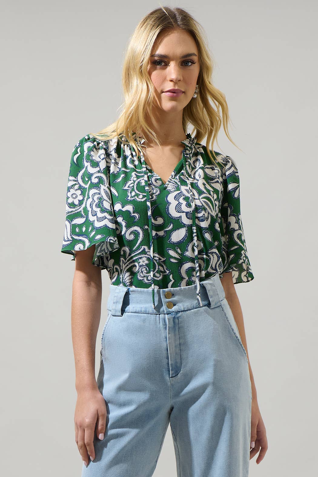 Kendall Floral Ruffle Top