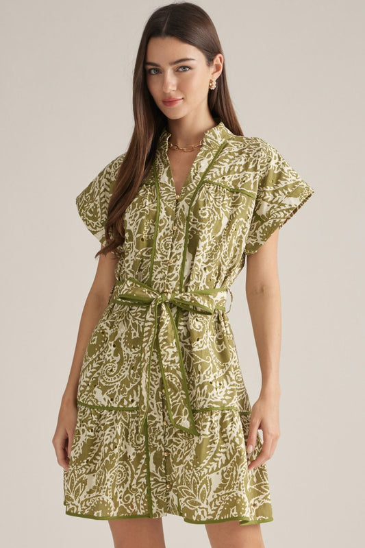 Sagewood Paisley Dress