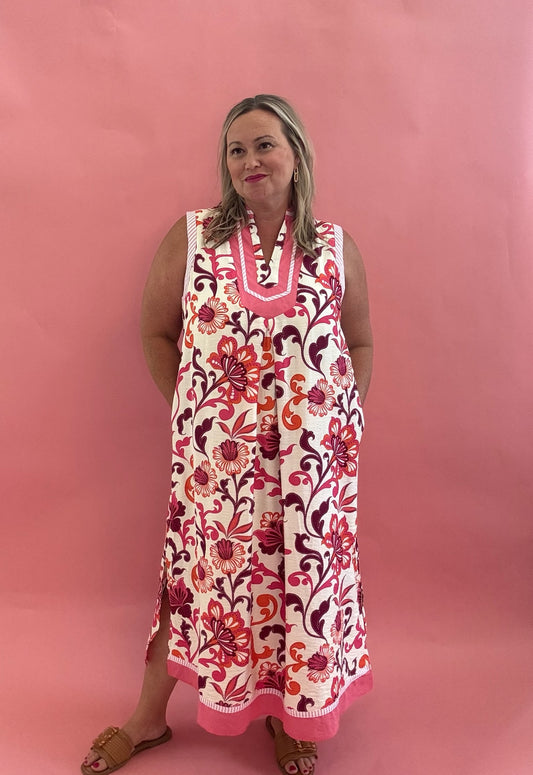 Sanibel Sunset Sleeveless Maxi Dress