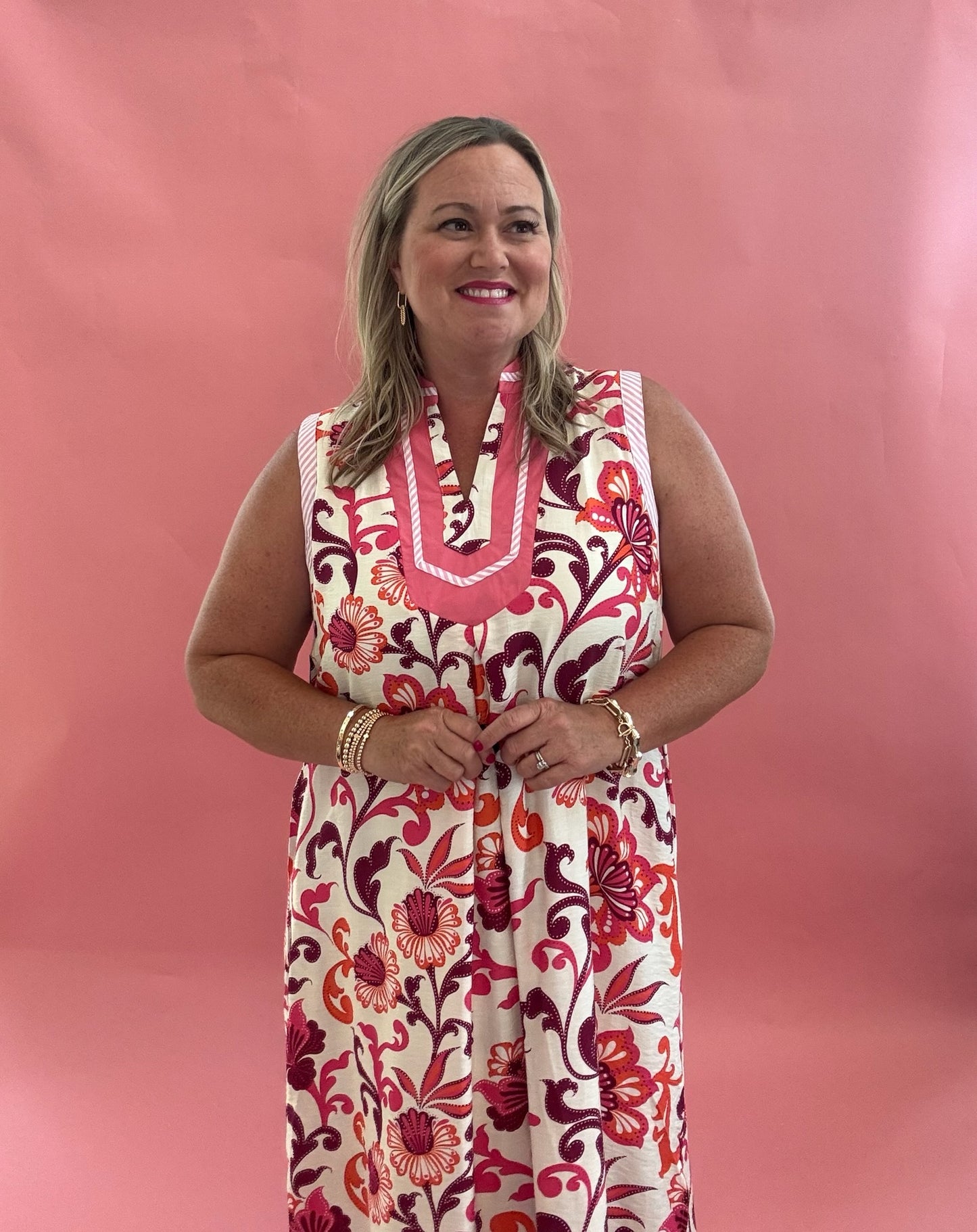 Sanibel Sunset Sleeveless Maxi Dress