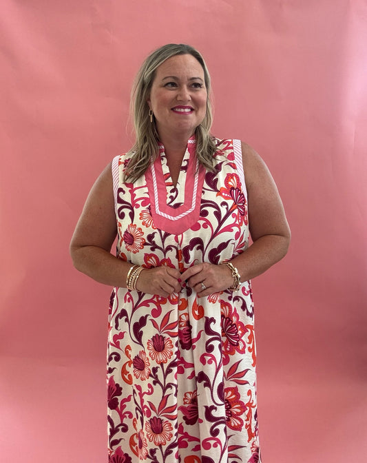 Sanibel Sunset Sleeveless Maxi Dress