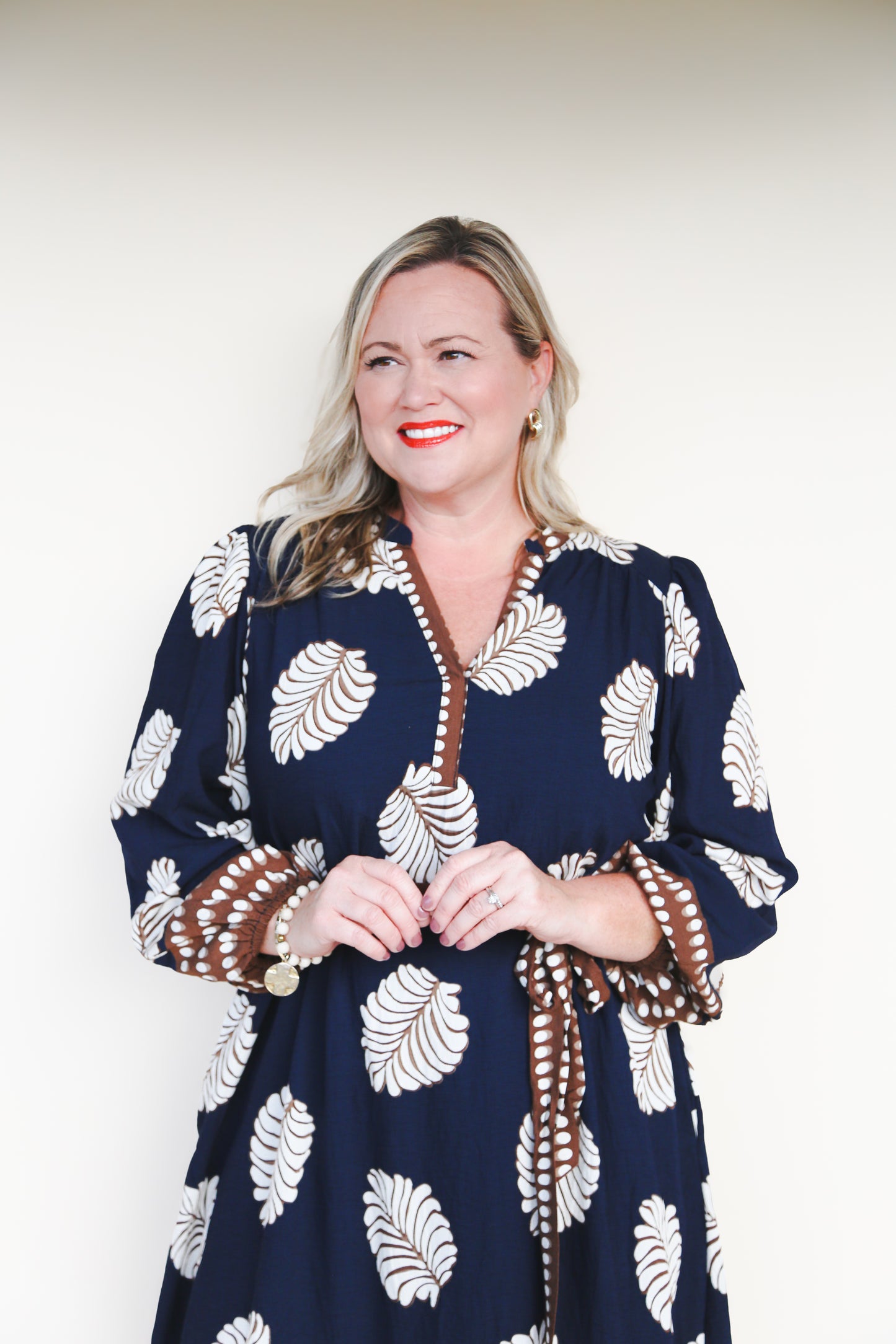 Midnight Palm Border Print Midi Dress