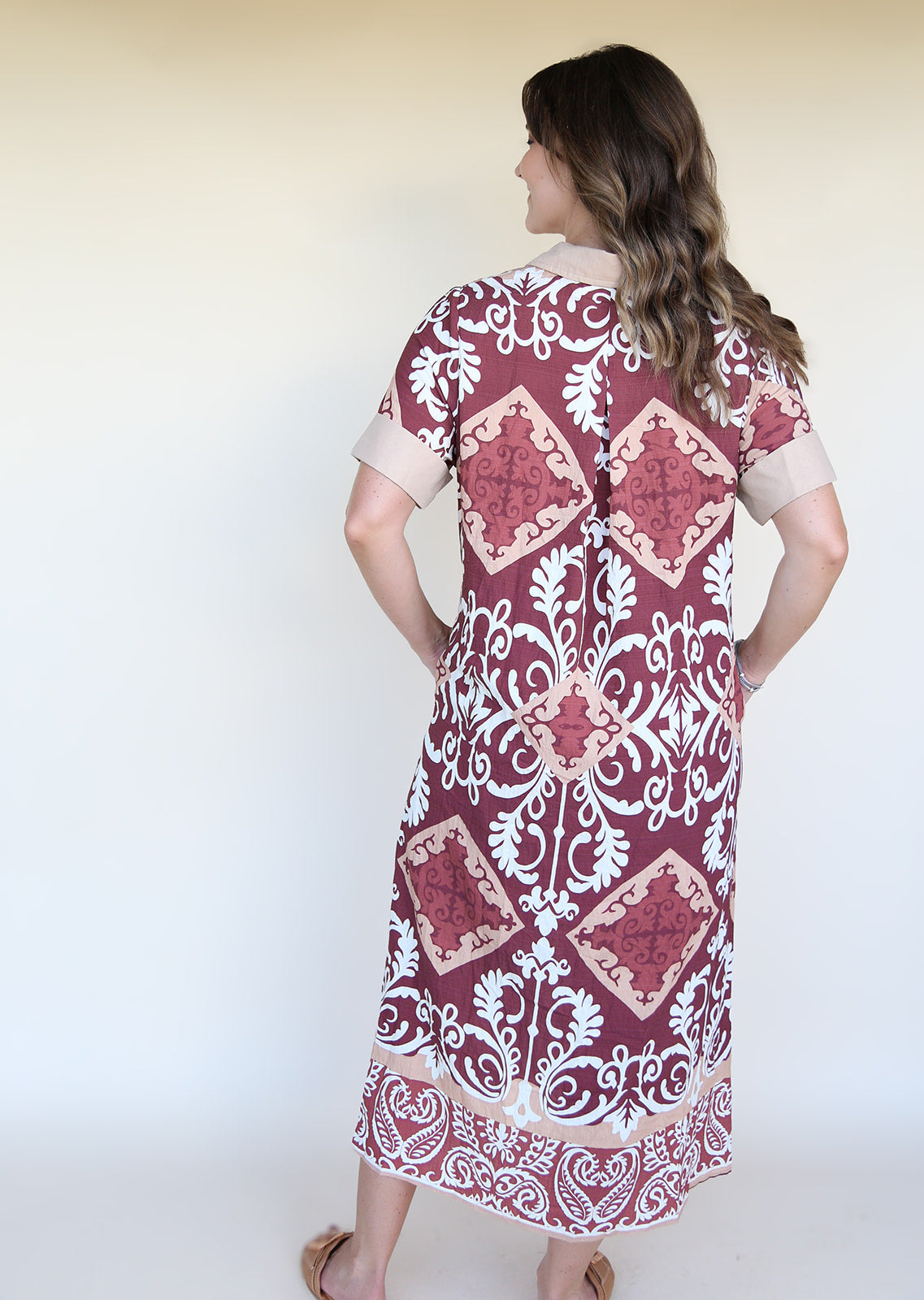 Cinnamon Patterned Dress
