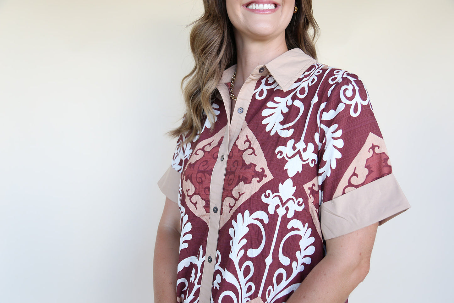 Cinnamon Patterned Dress