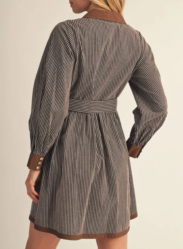 Chestnut Charm Collared Dress