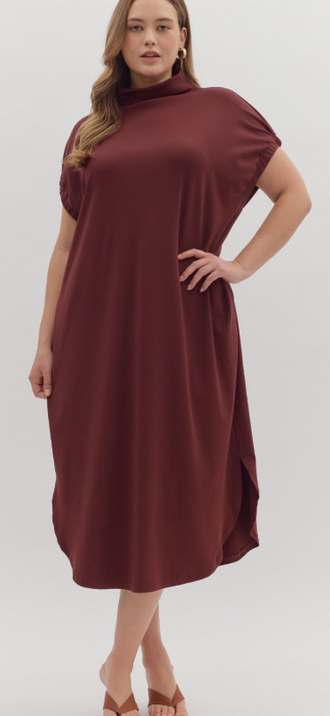PLUS Merlot Moment Midi Dress