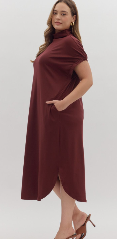 PLUS Merlot Moment Midi Dress