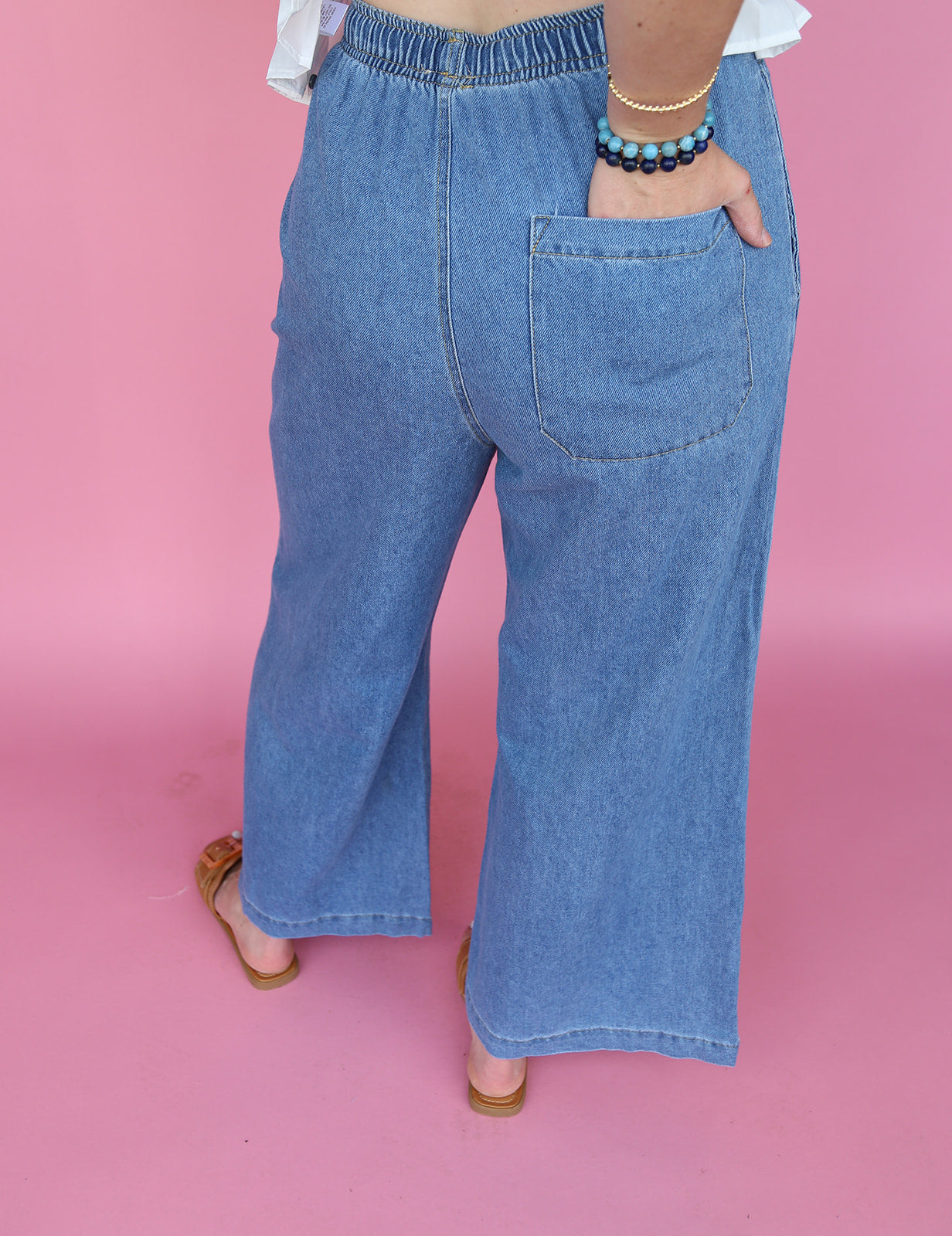 Wide Leg Denim Pants