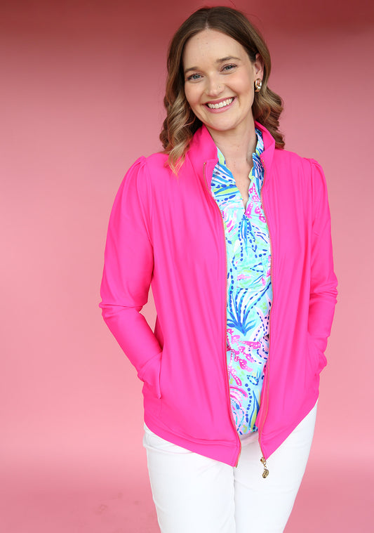 Pink Horizon Zipper Top/Jacket