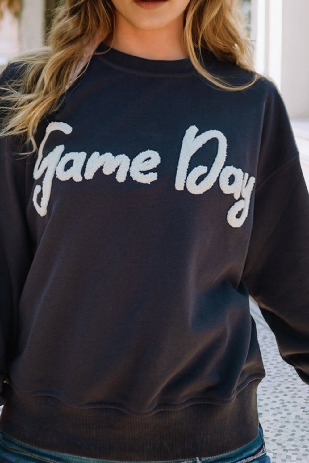 Game Day Soft Lightweight Sweatshirt: Black