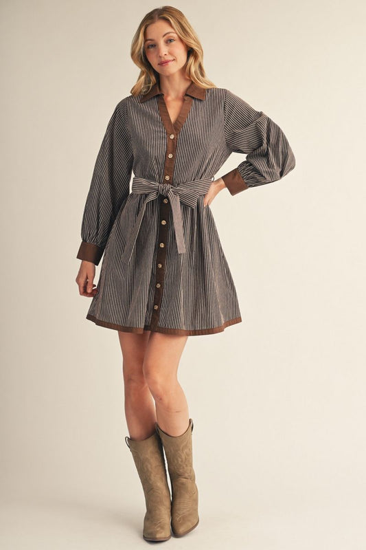 Chestnut Charm Collared Dress
