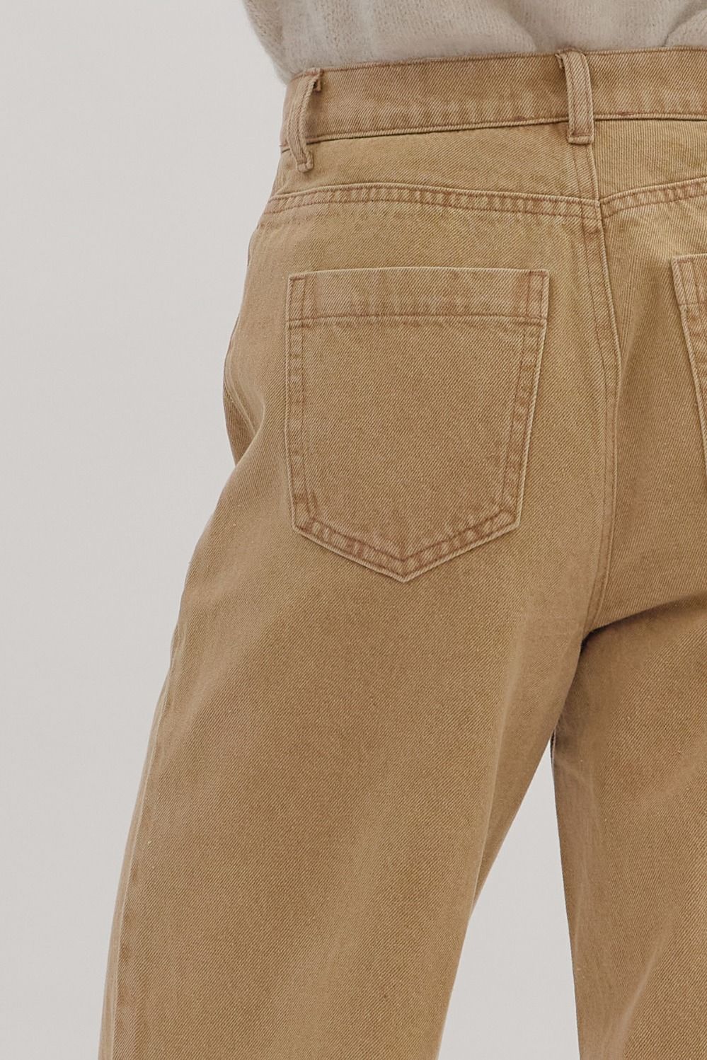 Camel Wide Leg and Cuff Pants