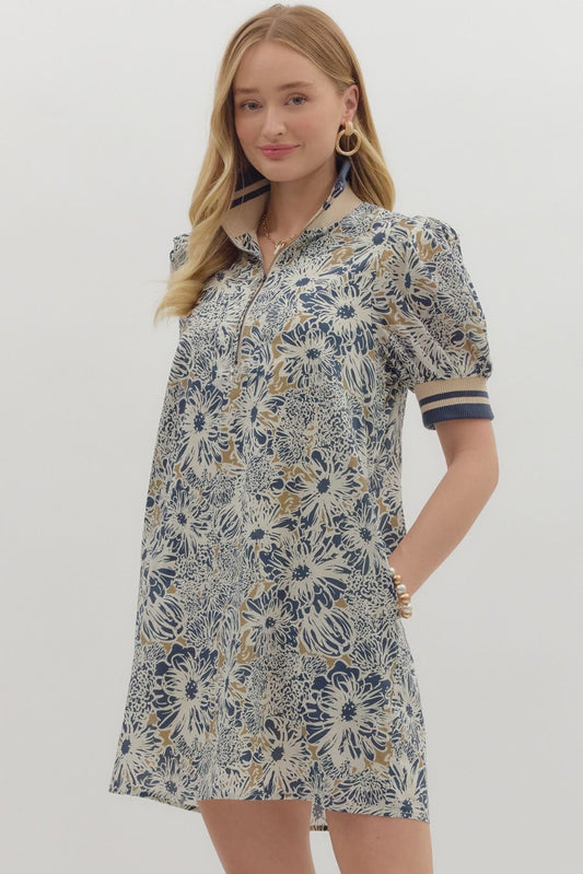 Ashley Floral Collar Dress